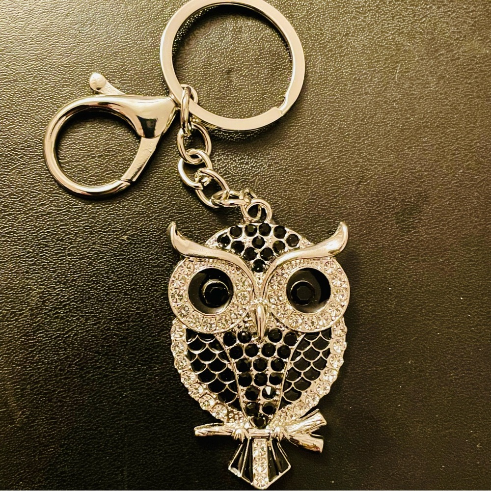 Crystal Owl Bag Charm/Keychain NEW